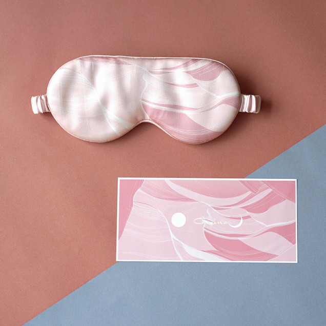 Pink Printed Silk Eye Mask Australia Pink Printed Silk Eye Mask Australia