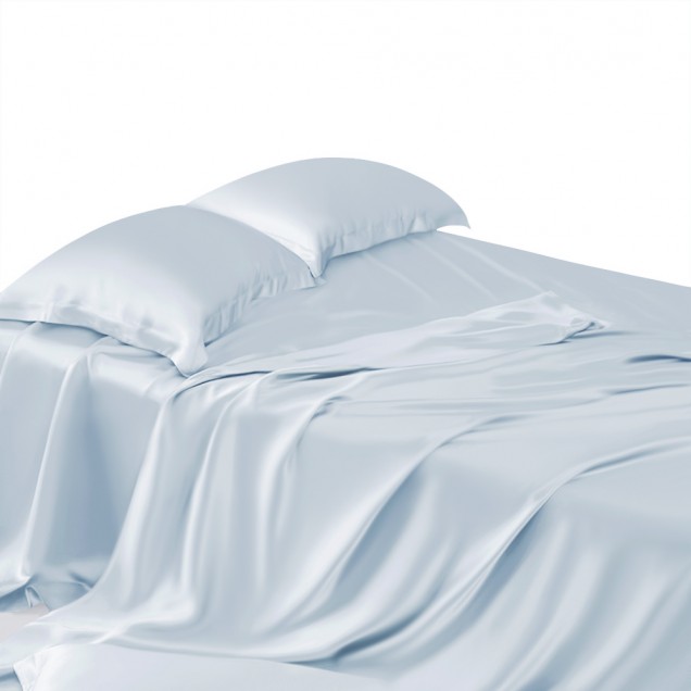 Alice Blue 22 Momme Mulberry Silk Sheet Set Australia