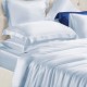 Baby Blue 3 PCS 22 Momme Mulberry Silk Duvet Cover Set Australia Baby Blue 3 PCS 22 Momme Mulberry Silk Duvet Cover Set Australia
