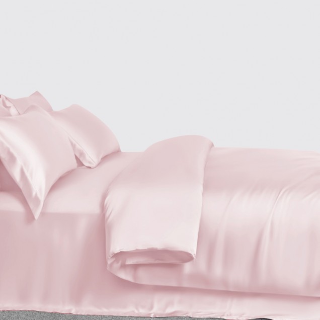 Baby Pink 3 PCS 22 Momme Mulberry Silk Duvet Cover Set Australia Baby Pink 3 PCS 22 Momme Mulberry Silk Duvet Cover Set Australia