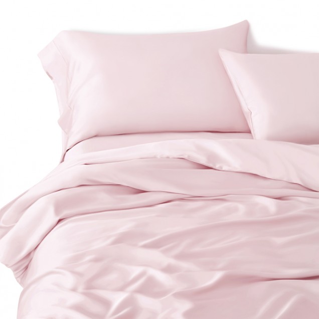 Baby Pink 3 PCS 22 Momme Mulberry Silk Duvet Cover Set Australia Baby Pink 3 PCS 22 Momme Mulberry Silk Duvet Cover Set Australia