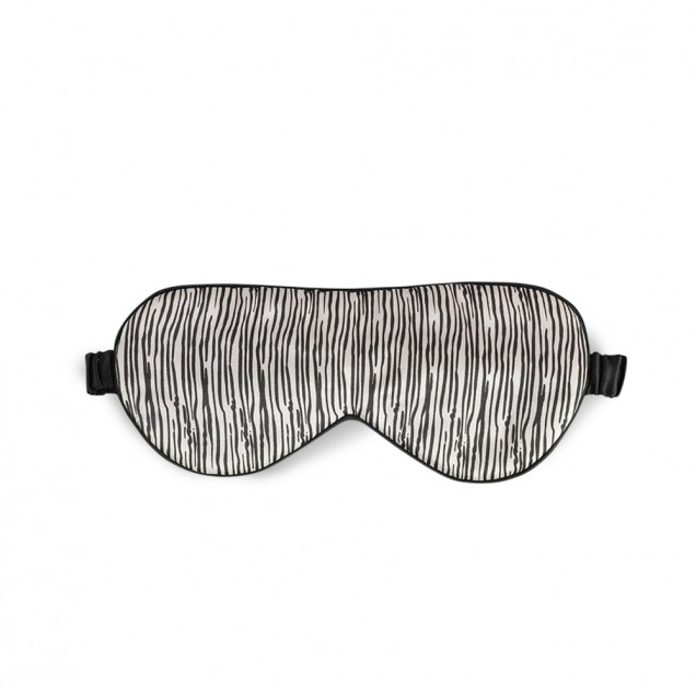 Black & Silver Silk Sleep Mask Australia