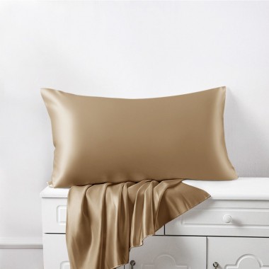 Cappuccino 22 Momme Mulberry Silk Pillowcase with Hidden Zipper Australia