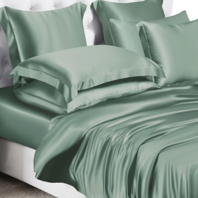 Celadon Green 22 Momme Mulberry Silk Duvet Cover Australia Celadon Green 22 Momme Mulberry Silk Duvet Cover Australia