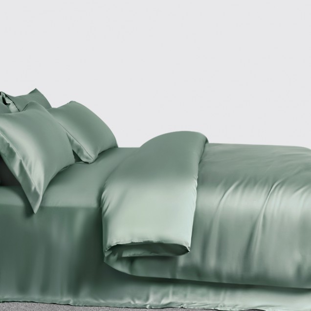 Celadon Green 3 PCS 22 Momme Mulberry Silk Duvet Cover Set Australia Celadon Green 3 PCS 22 Momme Mulberry Silk Duvet Cover Set Australia