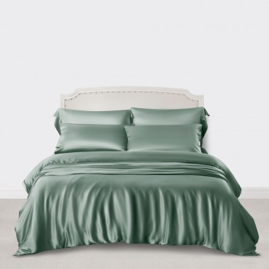 Celadon Green 3 PCS 22 Momme Mulberry Silk Duvet Cover Set Australia