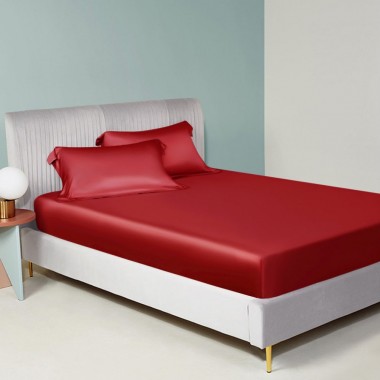 Cherry 22 Momme Mulberry Silk Fitted Sheet Australia