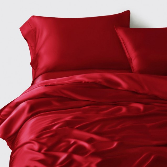 Cherry 3 PCS 22 Momme Mulberry Silk Duvet Cover Set Australia