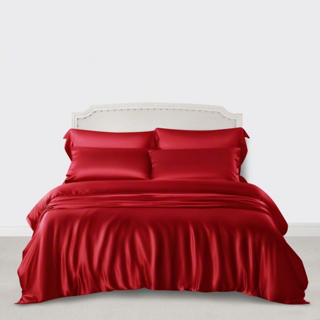 Cherry 3 PCS 22 Momme Mulberry Silk Duvet Cover Set Australia