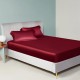 Claret 22 Momme Mulberry Silk Fitted Sheet Australia Claret 22 Momme Mulberry Silk Fitted Sheet Australia