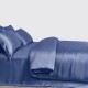 Dark Blue 3 PCS 22 Momme Mulberry Silk Duvet Cover Set Australia Dark Blue 3 PCS 22 Momme Mulberry Silk Duvet Cover Set Australia