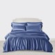 Dark Blue 3 PCS 22 Momme Mulberry Silk Duvet Cover Set Australia Dark Blue 3 PCS 22 Momme Mulberry Silk Duvet Cover Set Australia