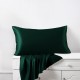 Dark Green 22 Momme Mulberry Silk Pillowcase with Hidden Zipper Australia Dark Green 22 Momme Mulberry Silk Pillowcase with Hidden Zipper Australia
