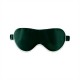 Dark Green & Ivory Suede Rose Silk Eye Mask Australia