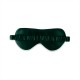 Dark Green & Ivory Suede Rose Silk Eye Mask Australia