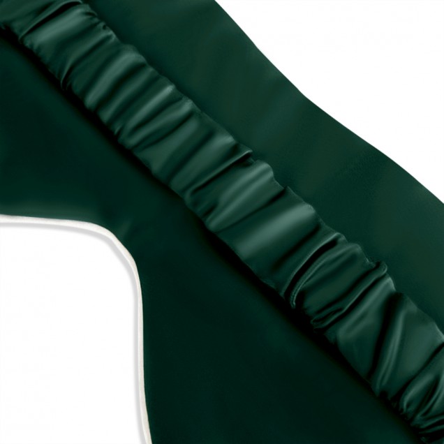Dark Green & Ivory Suede Rose Silk Eye Mask Australia