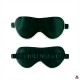 Dark Green & Ivory Suede Rose Silk Eye Mask Australia