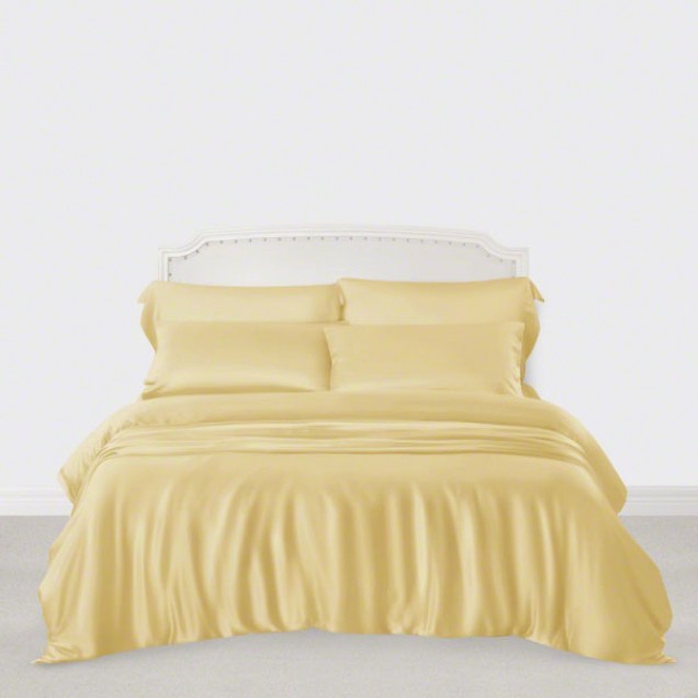 Gold 3 PCS 22 Momme Mulberry Silk Duvet Cover Set Australia Gold 3 PCS 22 Momme Mulberry Silk Duvet Cover Set Australia