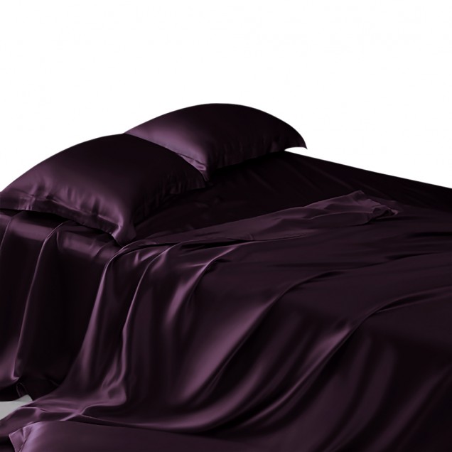 Grape 22 Momme Mulberry Silk Sheet Set Australia Grape 22 Momme Mulberry Silk Sheet Set Australia