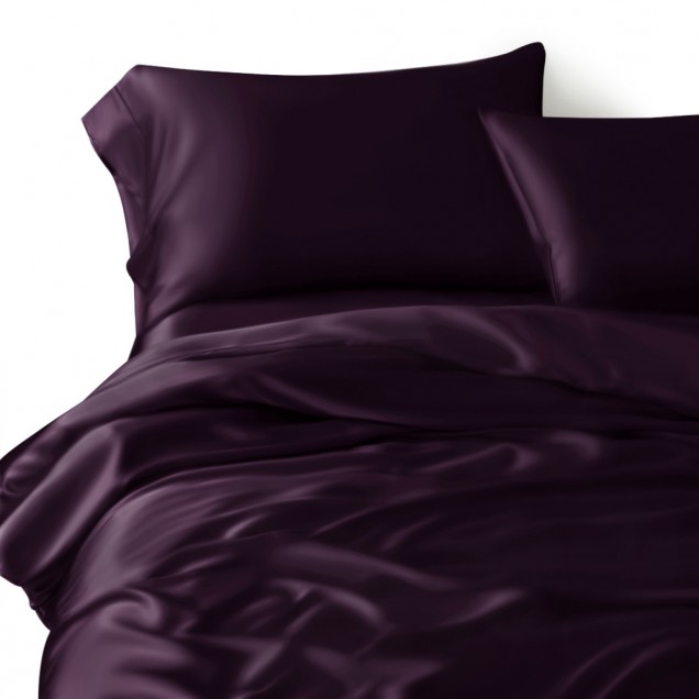 Grape 3 PCS 22 Momme Mulberry Silk Duvet Cover Set Australia Grape 3 PCS 22 Momme Mulberry Silk Duvet Cover Set Australia
