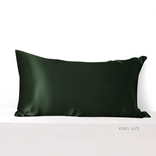 Hunter Green 22 Momme Mulberry Silk Pillowcase with Hidden Zipper Australia Hunter Green 22 Momme Mulberry Silk Pillowcase with Hidden Zipper Australia