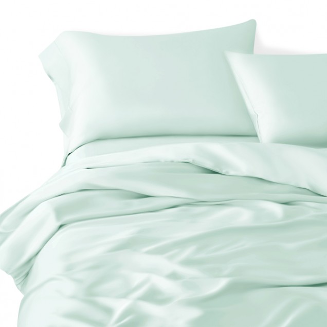 Light Cyan 22 Momme Mulberry Silk Duvet Cover Australia Light Cyan 22 Momme Mulberry Silk Duvet Cover Australia