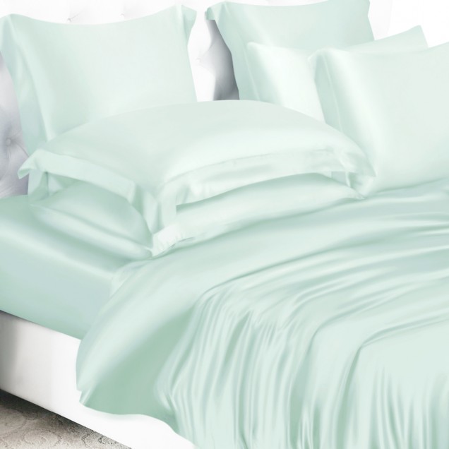 Light Cyan 22 Momme Mulberry Silk Duvet Cover Australia Light Cyan 22 Momme Mulberry Silk Duvet Cover Australia