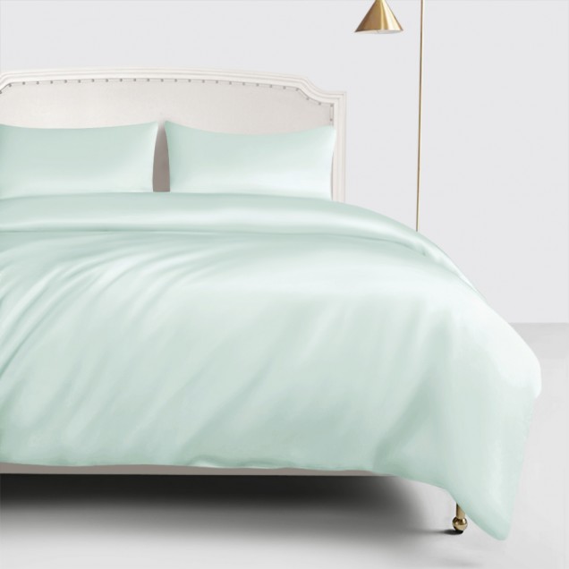 Light Cyan 22 Momme Mulberry Silk Duvet Cover Australia Light Cyan 22 Momme Mulberry Silk Duvet Cover Australia