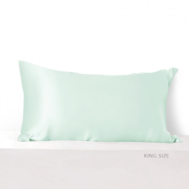 Light Cyan 22 Momme Mulberry Silk Pillowcase with Hidden Zipper Australia Light Cyan 22 Momme Mulberry Silk Pillowcase with Hidden Zipper Australia