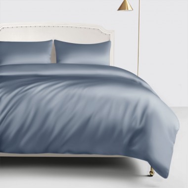 Misty Blue 22 Momme Mulberry Silk Duvet Cover Australia