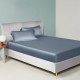 Misty Blue 22 Momme Mulberry Silk Fitted Sheet Australia Misty Blue 22 Momme Mulberry Silk Fitted Sheet Australia