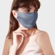 Misty Blue & White Double-Sided 22 Momme Silk Face Mask Australia Misty Blue & White Double-Sided 22 Momme Silk Face Mask Australia