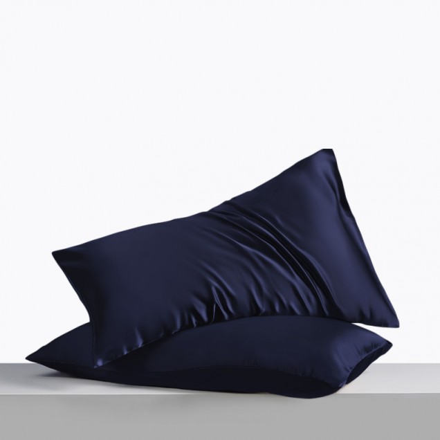 Navy Envelope 22 Momme Mulberry Silk Pillowcase Australia Navy Envelope 22 Momme Mulberry Silk Pillowcase Australia