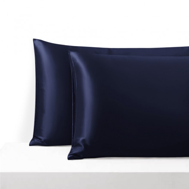 Navy Envelope 22 Momme Mulberry Silk Pillowcase Australia Navy Envelope 22 Momme Mulberry Silk Pillowcase Australia