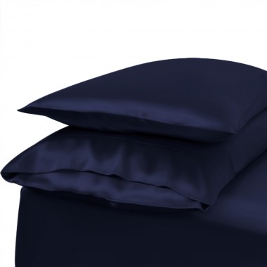 Navy Envelope 22 Momme Mulberry Silk Pillowcase Australia