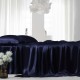 Navy 22 Momme Mulberry Silk Sheet Set Australia Navy 22 Momme Mulberry Silk Sheet Set Australia