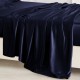 Navy 22 Momme Mulberry Silk Sheet Set Australia Navy 22 Momme Mulberry Silk Sheet Set Australia