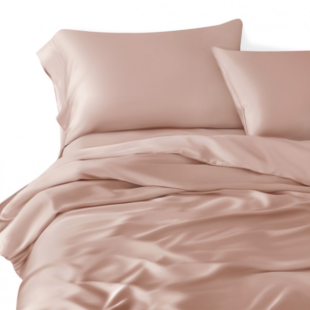 Pearl Pink 3 PCS 22 Momme Mulberry Silk Duvet Cover Set Australia Pearl Pink 3 PCS 22 Momme Mulberry Silk Duvet Cover Set Australia
