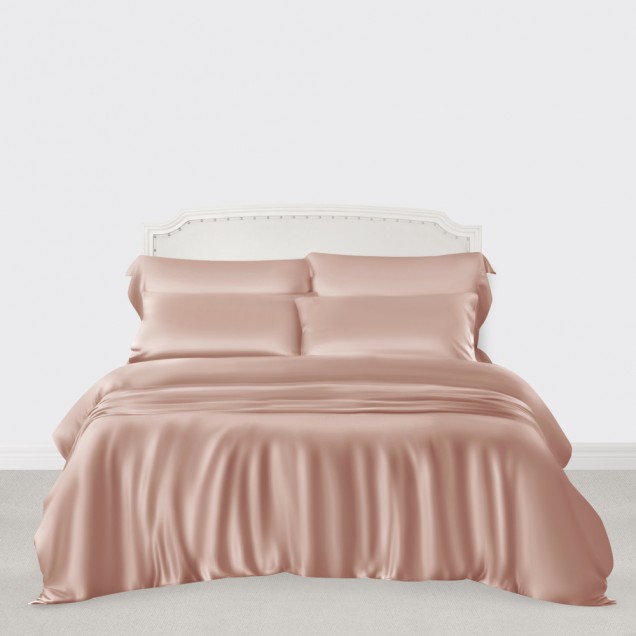 Pearl Pink 3 PCS 22 Momme Mulberry Silk Duvet Cover Set Australia Pearl Pink 3 PCS 22 Momme Mulberry Silk Duvet Cover Set Australia