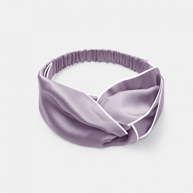 Purple & Ivory Silk Headband Australia Purple & Ivory Silk Headband Australia