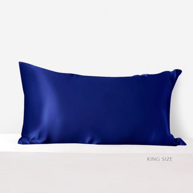Royal Blue 22 Momme Mulberry Silk Pillowcase with Hidden Zipper Australia Royal Blue 22 Momme Mulberry Silk Pillowcase with Hidden Zipper Australia
