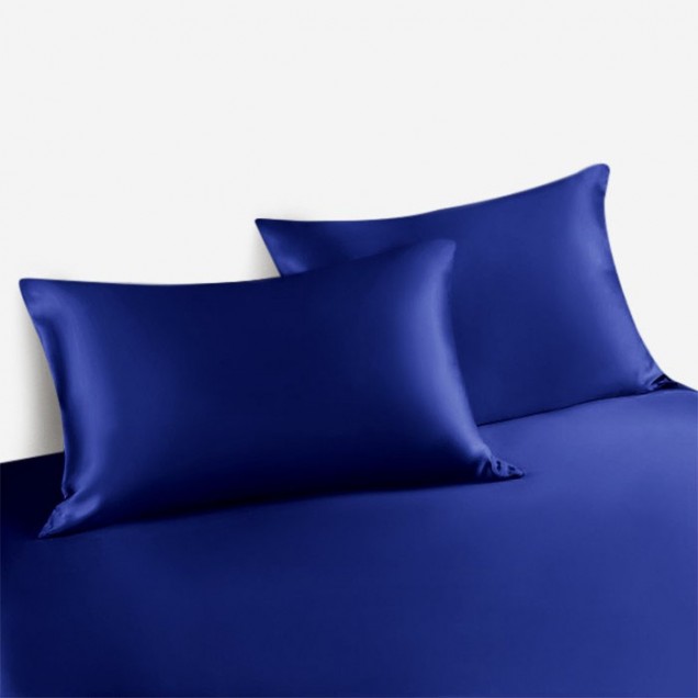 Royal Blue 22 Momme Mulberry Silk Pillowcase with Hidden Zipper Australia Royal Blue 22 Momme Mulberry Silk Pillowcase with Hidden Zipper Australia