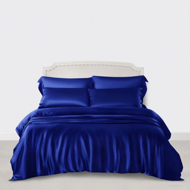 Royal Blue 3 PCS 22 Momme Mulberry Silk Duvet Cover Set Australia Royal Blue 3 PCS 22 Momme Mulberry Silk Duvet Cover Set Australia