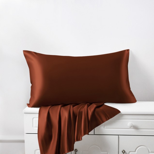 Rust Red Envelope 22 Momme Mulberry Silk Pillowcase Australia Rust Red Envelope 22 Momme Mulberry Silk Pillowcase Australia