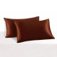 Rust Red 22 Momme Mulberry Silk Pillowcase with Hidden Zipper Australia Rust Red 22 Momme Mulberry Silk Pillowcase with Hidden Zipper Australia