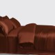 Rust Red 3 PCS 22 Momme Mulberry Silk Duvet Cover Set Australia Rust Red 3 PCS 22 Momme Mulberry Silk Duvet Cover Set Australia
