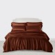 Rust Red 3 PCS 22 Momme Mulberry Silk Duvet Cover Set Australia Rust Red 3 PCS 22 Momme Mulberry Silk Duvet Cover Set Australia