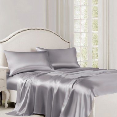 Silver 22 Momme Mulberry Silk Flat Sheet Australia