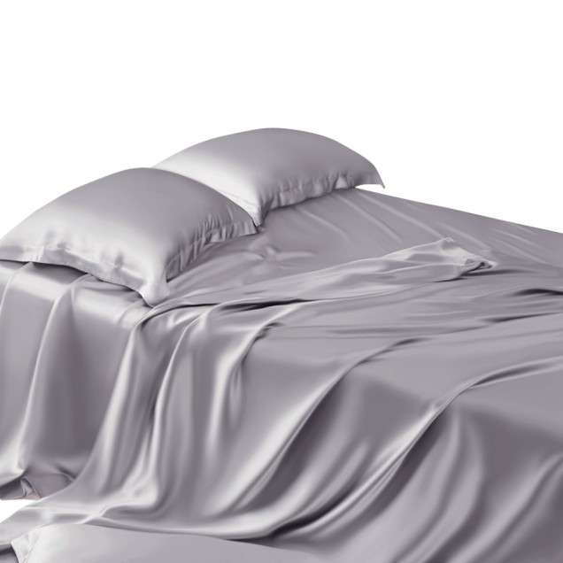 Silver 22 Momme Mulberry Silk Sheet Set Australia Silver 22 Momme Mulberry Silk Sheet Set Australia