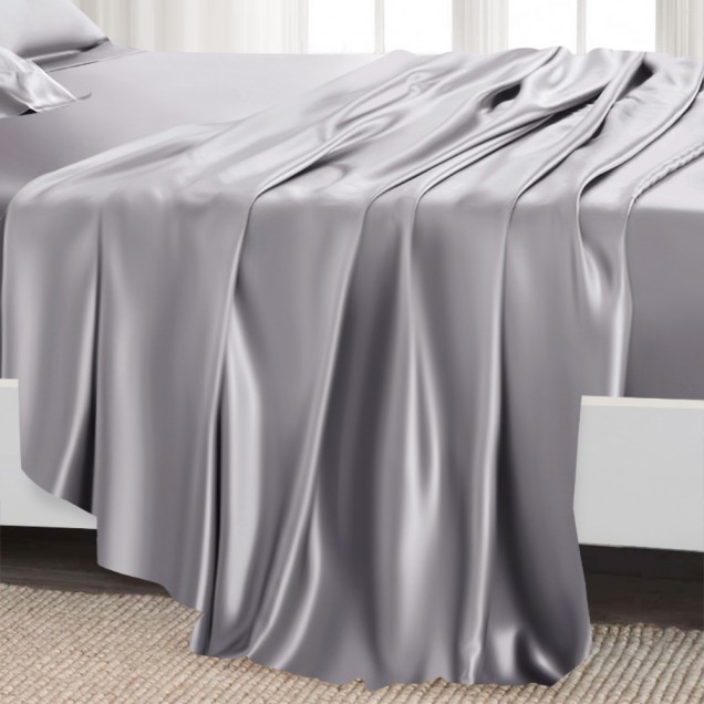 Silver 22 Momme Mulberry Silk Sheet Set Australia Silver 22 Momme Mulberry Silk Sheet Set Australia